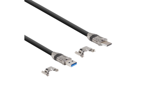 USB 3, standard cable, straight, screwable, 1/3/5 m